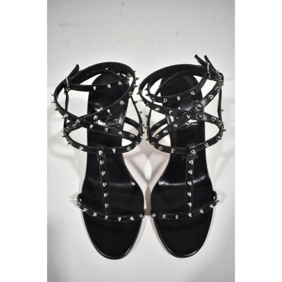 Christian Louboutin Bombina Spikes 100 Black Ankle Strappy Sandal Heel Pump 36 - Picture 9 of 12